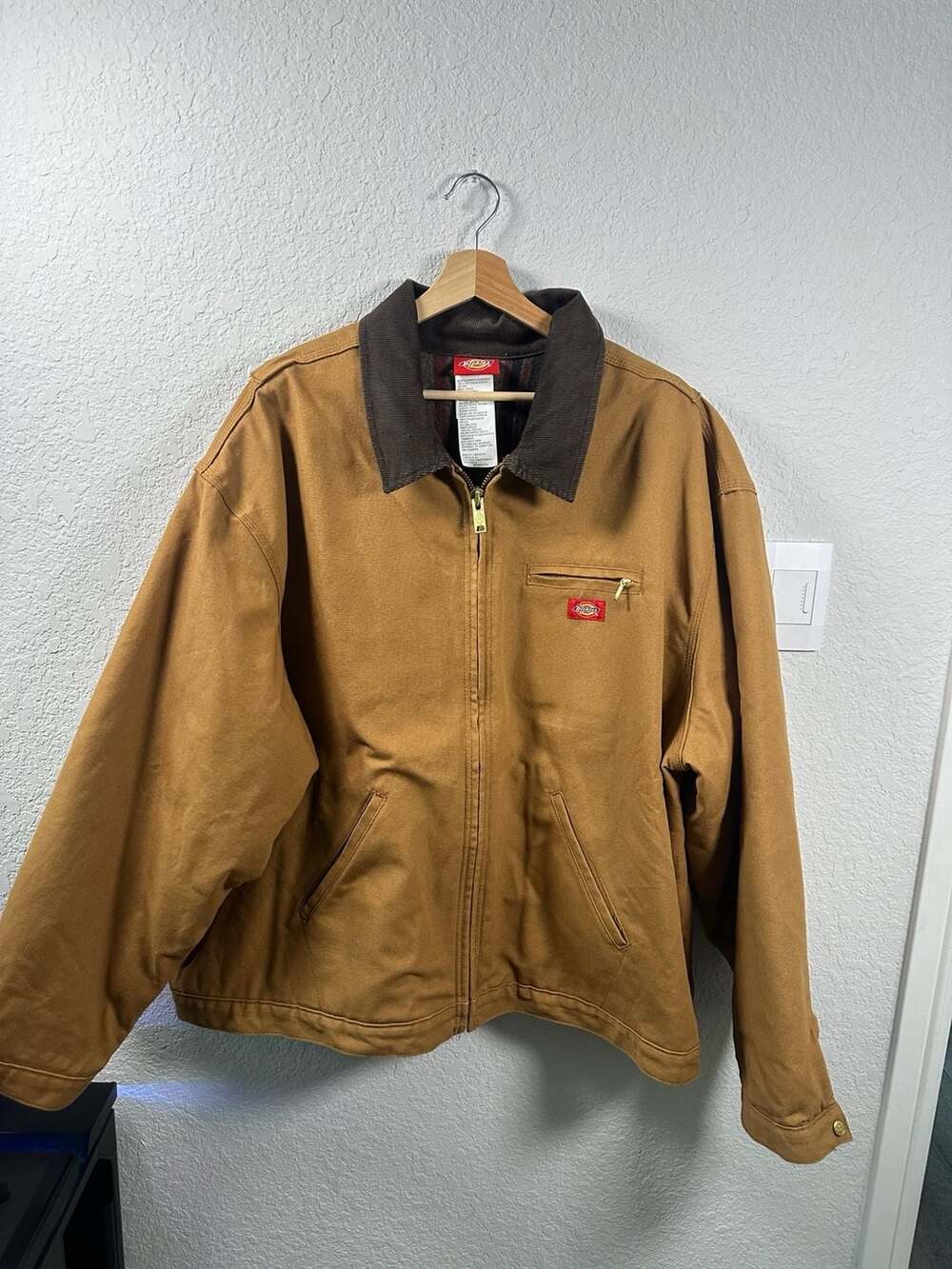Men’s Dickies Detroit Work Jacket Size 4XL Brown Duck